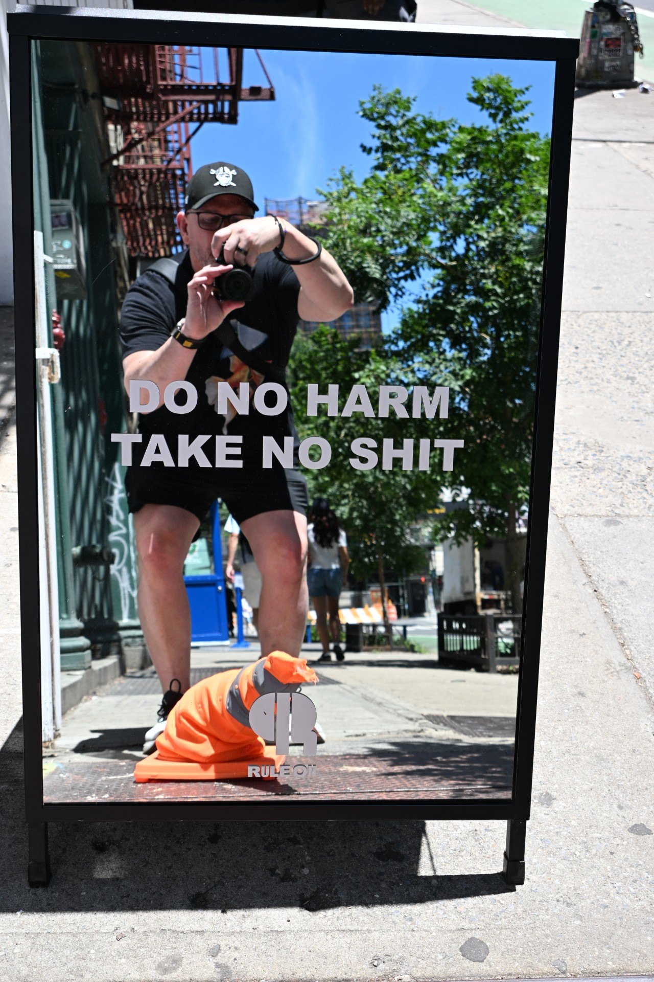 Do no harm take no shit mirror self portrait